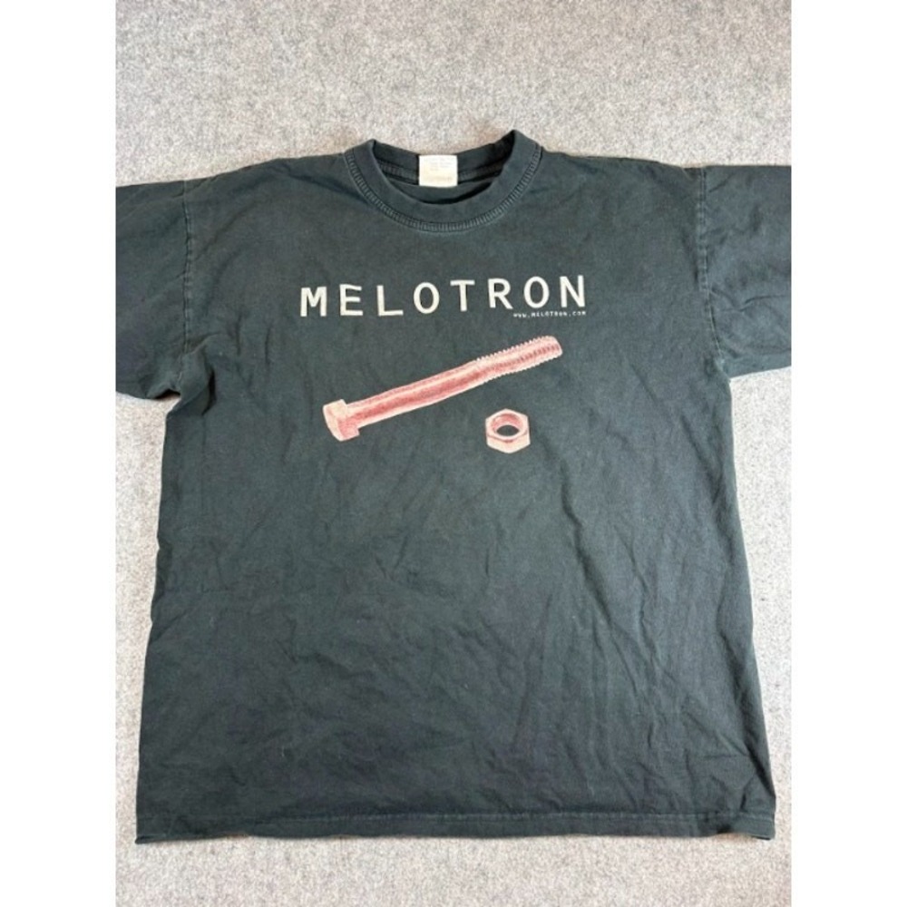Vintage Melotron Band Concert Shirt Mens L Black Synth Pop North America 2003